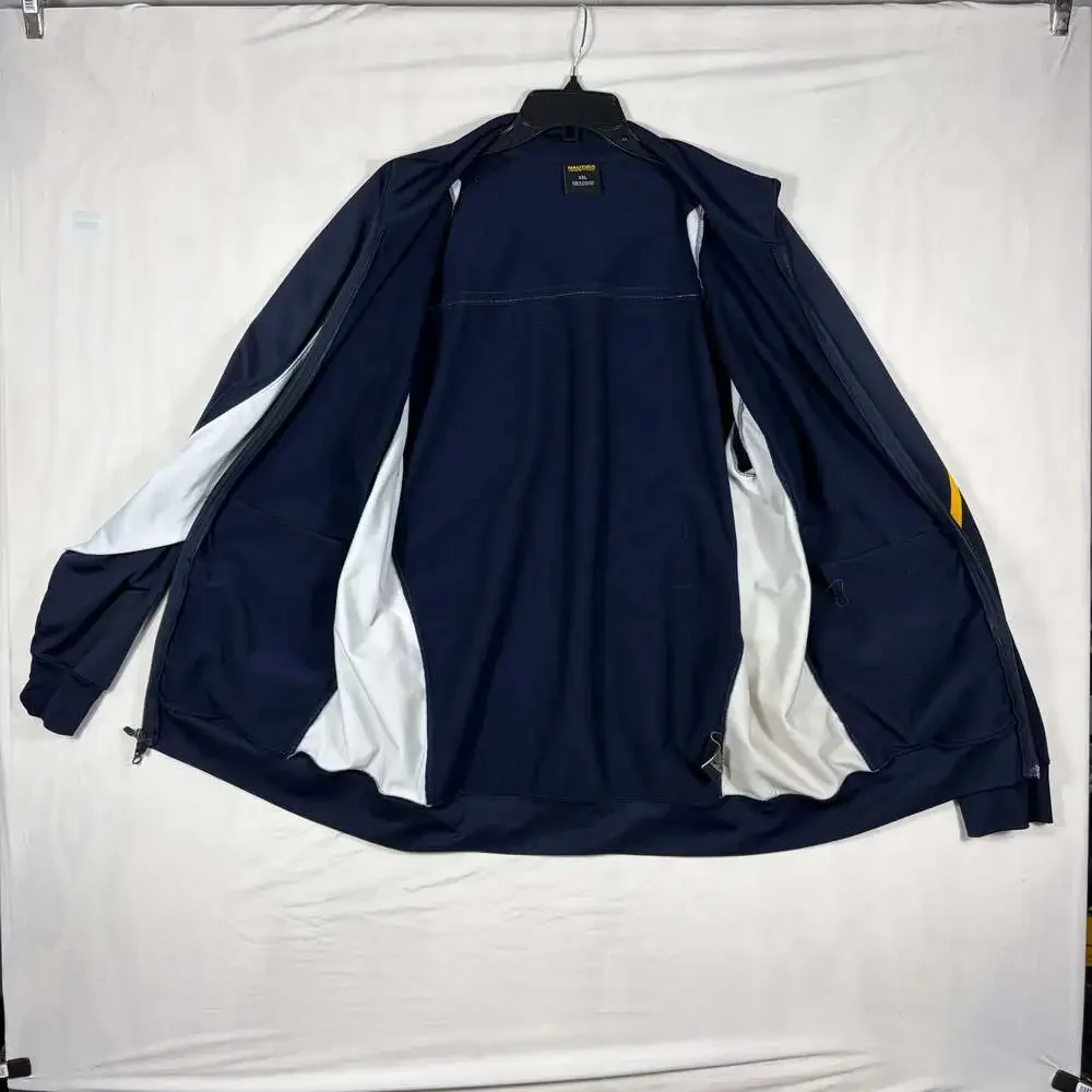 Nautica Competition Full Zip Track Jacket Navy White Yellow Size XXL